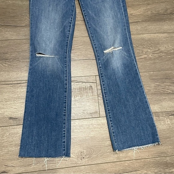 Mother Anthropologie Hustler Ankle Fray Jeans Can’t Stop Staring Sz 24 NEW. - Picture 5 of 14